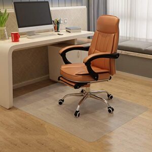 HOMEK Office Chair Mat for Hardwood Floor, 48” x 36” Clear Desk Chair Mat for Hard Floors, Easy Glide Floor Protector Mat for Chairs