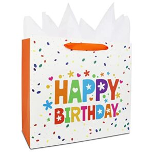 11.8″ large birthday gift bag with tissue for birthday party (1pcs)