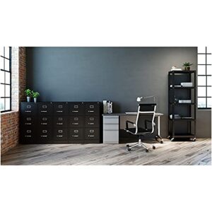 Hirsh 22-in Deep 3 Drawer - Letter Width - Vertical Metal File Cabinet - Black - Commercial Grade - Fully Assembled