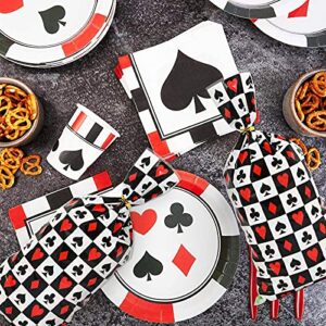 Lecpeting 100 Pcs Casino Treat Bags Poker Cellophane Plastic Candy Bags Casino Goodie Storage Bags Casino Party Favor Bags with Twist Ties for Casino Theme Birthday Party Supplies