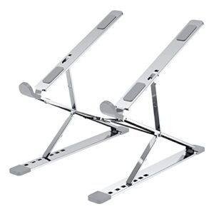 VAJUN Laptop Desk Stand, Laptop Stand New, Portable Ergonomic Laptop Stand Compatible with MacBook Air Pro, HP, Lenovo, Dell, More 10-15.6" Laptops and Tablets (Silver)