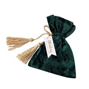 firlar drawstring gift bag,10pack creative european bundle velvet jewellery pouches candy bags for christmas wedding birthday (green)