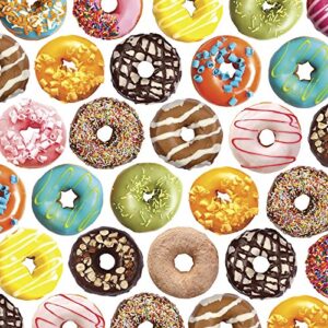 delicious donuts gift wrap flat sheet – 24in x 6ft