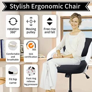 Tall Office Chair,Drafting Chair,Ergonomic Office Computer Desk Chair,Lumbar Support& Waist Support Function for Office &Home - Black