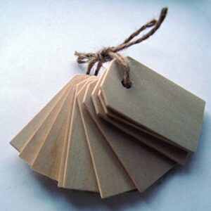 Wood Gift Tags/Blank Wooden Tags for Wine, Decor, Weddings (Pkg of 50)