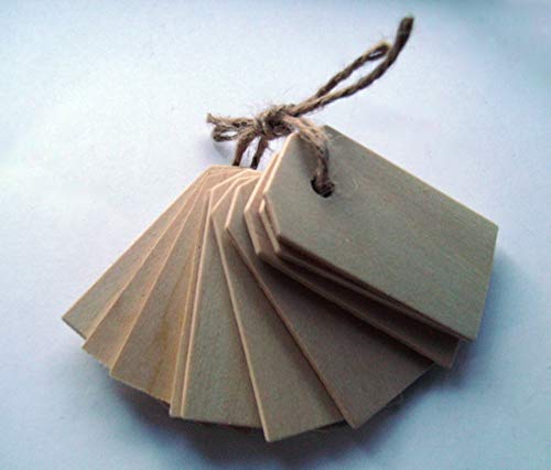 Wood Gift Tags/Blank Wooden Tags for Wine, Decor, Weddings (Pkg of 50)