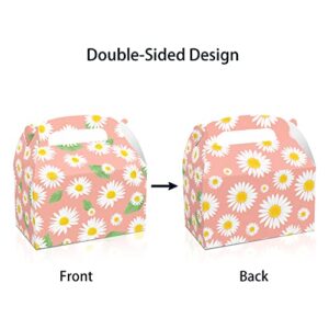 12 Pack Daisy Flower Favor Treat Boxes Pink Daisy Birthday Treat Boxes Hello Summer Goodies Gift Boxes for Baby Shower Birthday Party Decorations Supplies