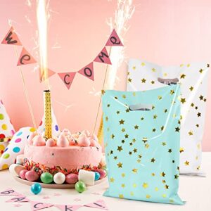 30 Pieces Star Plastic Party Favor Bags Double-Sided Treat Bags with Handles for Baby Shower,Wedding,Birthday,Party Supplies