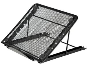 youdepot computer stand,laptop stand for desk mesh ventilated adjustable laptop stand for laptop / ipad / tablet and more (black)