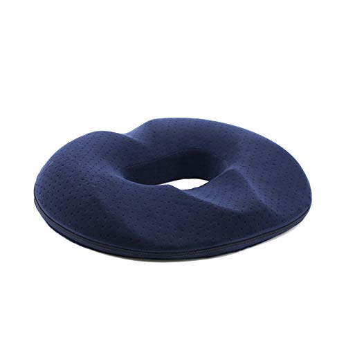 LittleJimmy Donut Pillow, Large Seat Cushion for Relief Tailbone Pain, Hemmoroid Treatment, Bed Sores, Prostate, Coccyx, Sciatica, Pregnancy, Postpartum, Ergonomic Design (Velour Cover for Male)