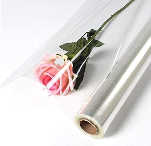 Clear Cellophane Wrap Roll 31.5 Inches Wide by 100 Feet Long Thick Cellophane Roll for Baskets Gifts Flowers Food Safe Cello Rolls (Folded on 16" Roll - Unfolds to 31.5" Wide) (32"x100')