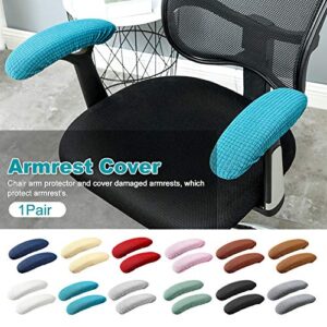 GEZICHTA Chair Arm Pad Covers Overs,Elasticity Office Computer Chair Arm Slipcover,Removable Washable Office Chair Armrest Covers Pads for Swivel Office Gaming Chair Wheelchair,Black, free size