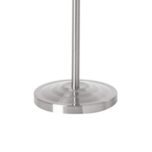 Normande Lighting 150-Watt Incandescent Concord Torchiere Lamp, Brushed Steel