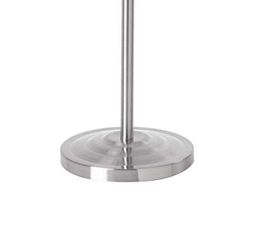 Normande Lighting 150-Watt Incandescent Concord Torchiere Lamp, Brushed Steel