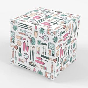 makeup wrapping paper spa party gift wrap – folded 30 x 20 inch (3 sheets)