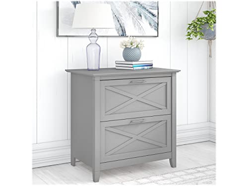 Bush Key West 2 Drawer Lateral File Cabinet, Cape Cod Gray