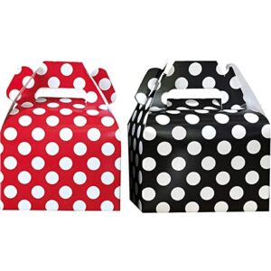 outside the box papers red black and white paper mini gable favor boxes- ladybug theme – polka dot – 24 count please read measurements and view all pictures