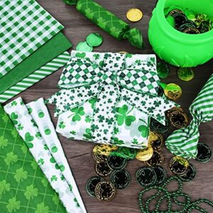 60 Sheets Large Size St.Patrick's Day Tissue Paper Bulk, 20 x 30" Shamrock Wrapping Tissue for Irish Paper Flower Pom Poms Green Clover Art Tissue for Spring Birthday Holiday Gift Wrapping Party Decor