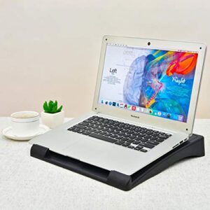 DAC Ventilated Height and Angle Adjustable Laptop Stand Riser for Desk, Non-skid, Cable Management Included 2.6" x 11.5" x 13"