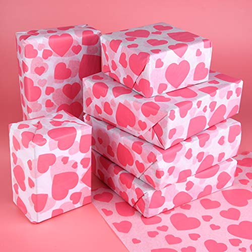 MIAHART 60 Sheets Mother's Valentine Day Gift Wrapping Tissue Paper Birthday, Tissue Paper for Home, Kitchen, DIY Crafts, Wrapping Accessory