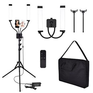 lash lamp for eyelash extensions, 5800lm esthetician light for lash extensions with tripod stand and phone holder, lash light for makeup, tattoo, photography, selfie, video recording, filming