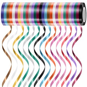lacnny 30 rolls curling ribbon balloon string roll assorted color for crafts, birthday, valentines, weddings, party decorations (mixed colors 3/16 inch)