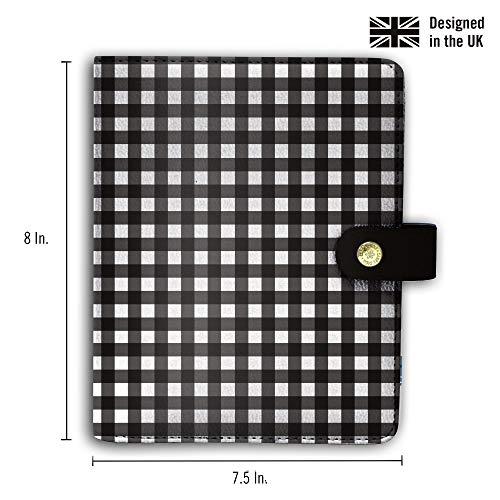 Pukka Pad, Carpe Diem Personal Planner with Weekly, Monthly Undated Inserts, 8 X 7.5 X 1.4 Inches, Buffalo Check