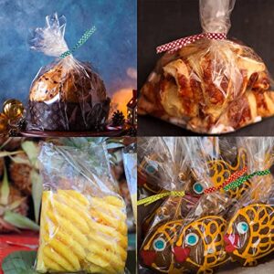 Newkita 4x6 Small Cellophane Bags, Clear Gift Treat Bags for Candy Cake Pop Goodie Party Favor Bags with 4’’ Ties, 100PCS (4'' x 6'')