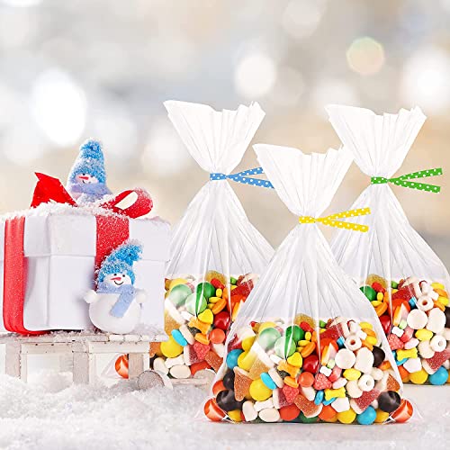 Newkita 4x6 Small Cellophane Bags, Clear Gift Treat Bags for Candy Cake Pop Goodie Party Favor Bags with 4’’ Ties, 100PCS (4'' x 6'')