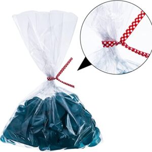 Newkita 4x6 Small Cellophane Bags, Clear Gift Treat Bags for Candy Cake Pop Goodie Party Favor Bags with 4’’ Ties, 100PCS (4'' x 6'')