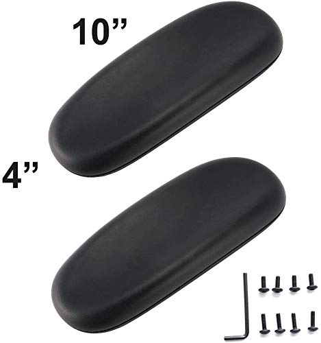 MySit Office Chair Armrest Replacement Arm Pads Univeral 4" Mounting Hole (Set of 2)