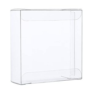 yozatia 25pcs transparent boxes 4 x 4 x 1.2 inch, candy box, clear favor boxes gift boxes for wedding, party and baby shower favors