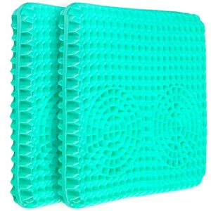 velle 2 pack gel seat cushion, double thick honeycomb seat cushion for long sitting, relief sciatica pain cushion with non-slip cover
