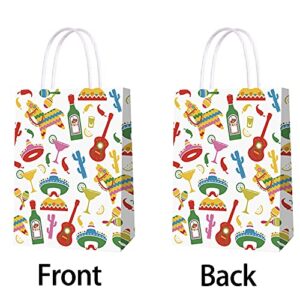 12 Pack Fiesta Party Favor Bags Cinco De Mayo Mexican Themed Birthday Baby Shower Bridal Shower Party Supplies