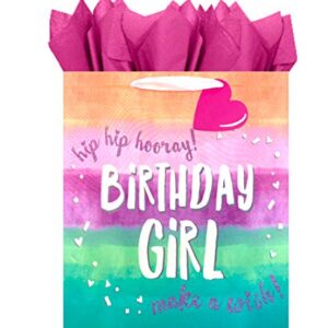 Blue House Group Premium Birthday Gift Bags + Tissue Paper (4 Large Bags + Tissue, Birthday Girl)