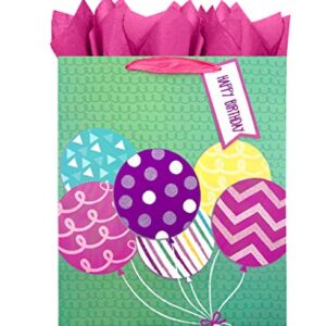 Blue House Group Premium Birthday Gift Bags + Tissue Paper (4 Large Bags + Tissue, Birthday Girl)