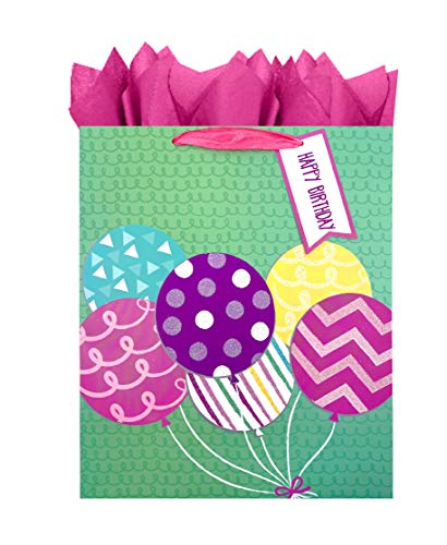 Blue House Group Premium Birthday Gift Bags + Tissue Paper (4 Large Bags + Tissue, Birthday Girl)