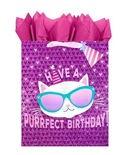 Blue House Group Premium Birthday Gift Bags + Tissue Paper (4 Large Bags + Tissue, Birthday Girl)