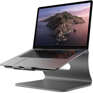 bestand laptop stand – aluminum cooling computer stand & holder for apple macbook air, macbook pro, all notebooks, grey (patented)