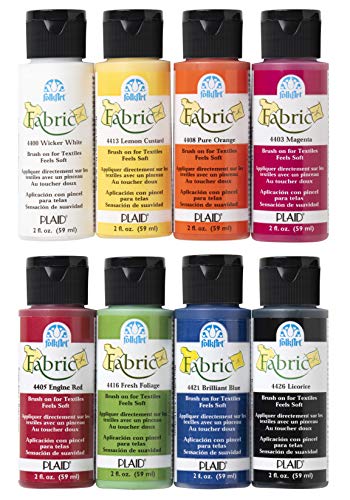 FolkArt Brush on Fabric Paint Beginner Set (2-Ounce),