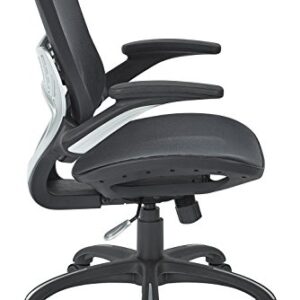 Office Star Ventilated Manager's Office Desk Chair with Breathable Mesh Seat and Back, Black Base, Black