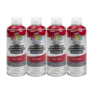 bulk buy: tulip colorshot outdoor upholstery spray paint 8 oz. 4-pack, red