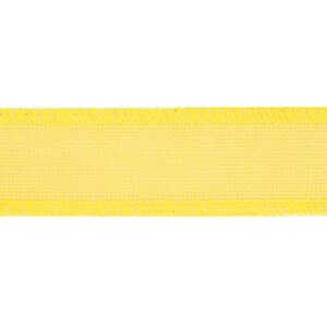 MEEDEE Yellow Burlap Ribbon 1.5 Inch Yellow Ribbon Wired Daffodil Yellow Ribbon Yellow Burlap Wired Ribbon for Yellow Fall Wreath, Gift Wrapping, Garland, Bows Making, Party Decorations(10 Yards)