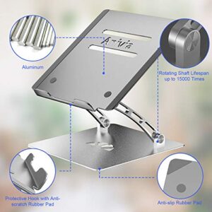 Anivia Laptop Stand,Adjustable Laptop Computer Stand Portable Foldable Laptop Riser Metal Holder Compatible with 10 to 17 Inches Notebook Computer, Silver