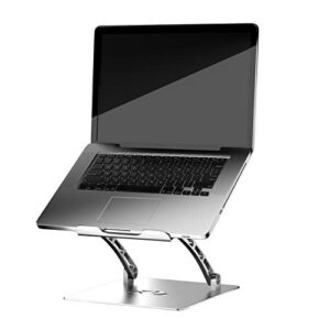 Anivia Laptop Stand,Adjustable Laptop Computer Stand Portable Foldable Laptop Riser Metal Holder Compatible with 10 to 17 Inches Notebook Computer, Silver