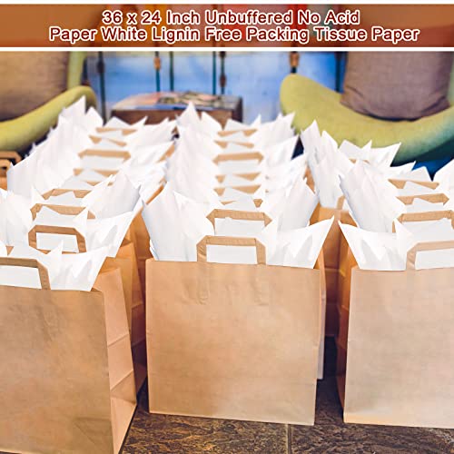 24" x 36" Acid Free Archival Tissue Paper, Unbuffered No Acid Paper No Lignin Archival Packing Paper for Long Storing Preserving Clothing Textiles Photo Present Wrap Office Home Supplies (200 Pcs)
