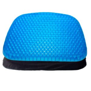 ghemyulp gel seat cushion,office chair car wheelchair seat cushion for long sitting,cooling seat cushion honeycomb design with non-slip cover,pressure relief(arc:16.5 x 15.0 x 1.9 inches)