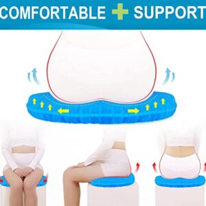 Gel Enhanced Donut Pillow for Tailbone Pain - Non-Slip Orthopedic Gel Butt Cushion for Hemorrhoids, Postpartum, Pregnancy, Bed Sores, Sitting - Honeycomb Breathable Orthopedic Sitting Pillow