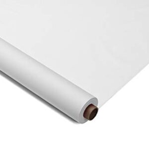 Premium Quality Plastic Table Cover Banquet Rolls 40" X 300' (White)