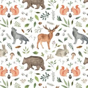 Stesha Party Woodland Wrapping Paper Forest Animal Baby Gift Wrap - 30 x 20 Inch (3 Sheets)